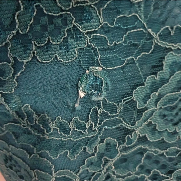 Jadore Size 14 Teal Knee Length Lace Women's Pencil Dress New With Tags - Picture 6 of 12